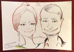 Шарж Танюши и Антона цветными мелками от Михаила Шабалина
