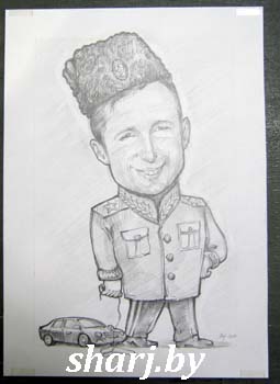 Шарж генерала с дедской машинкой на веревочке от Мишеля 