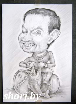 Шарж мужчина сидит на бочке с керосином и рвет рыбе пасть