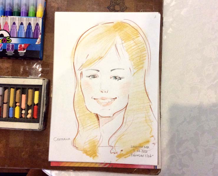 Шарж Светланы от шаржиста Мишеля