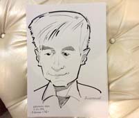 Дружеский шарж Анатолия на формате А4 от Мишеля