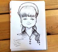 Изображение Екатерины маркером и углем на бумаге